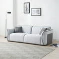 thumbnail image 3 of 86.22" Modern 3 Seat Cloud Couch, Deep Seat Curved Couch, Oversized Couch Sofas for Living Room, Apartment, Truck Delivery In 2-3 Weeks, Grey, 3 of 7