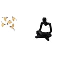 thumbnail image 1 of Figura decorativa de pájaro de madera para pared, estatua de resina abstracta, decoración para el hogar con textura suave, ideal para sala de estar., 1 of 8