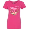 thumbnail image 3 of Inktastic Blessed to Be a Gigi with Pink Flowers Women's T-Shirt, 3 of 5