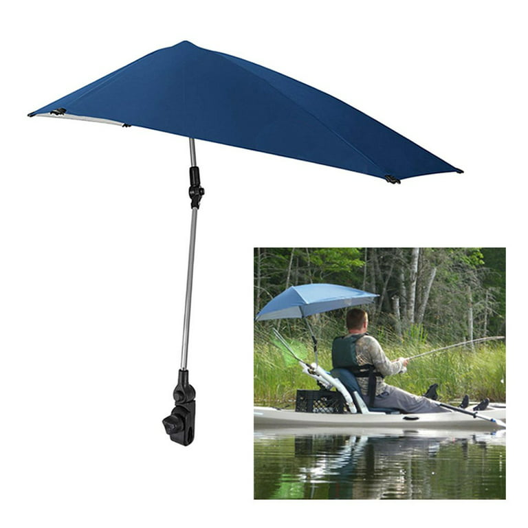 UPF 50+ Beach Fishing Clamp-on Umbrella Sunshade Protection