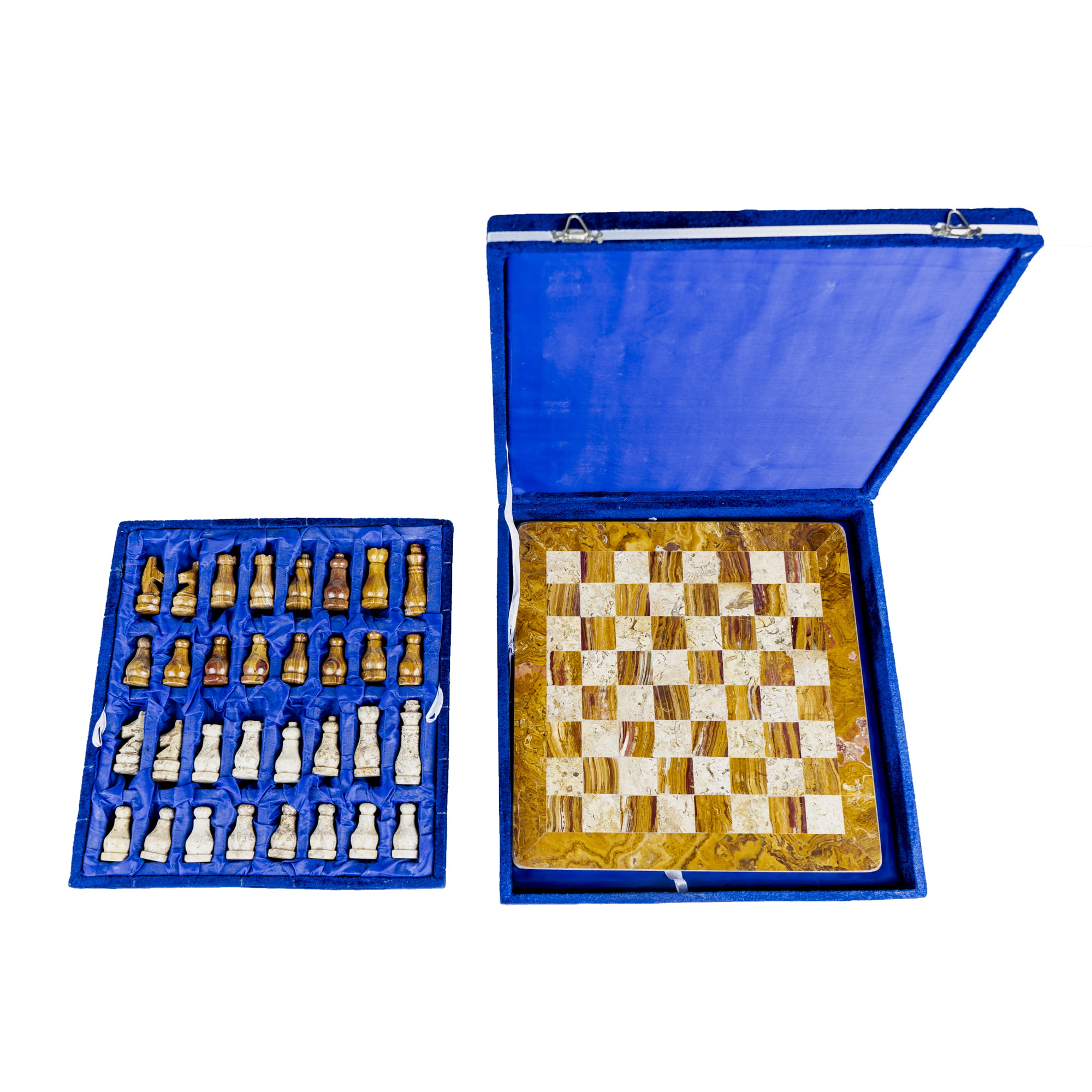 Details about   12" Marble Chess Set Handmade Saopstone pieces wooden Box Crafts and gift 