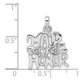 thumbnail image 2 of 14.6mm Sterling Silver Rhodium-plated Polished Maid Of Honor Pendant - 1.8 Grams, 2 of 2