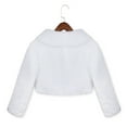 thumbnail image 4 of Kaerm Girls Faux Fur Long Sleeve Winter Coat Wedding Bridal Party Dress Jacket White 8-9, 4 of 9