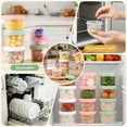 thumbnail image 5 of Homesteed Plastic Food Containers with Lids Airtight Meal Prep Storage BPA Free Microwave Dishwasher Freezer Safe Stackable Kitchen Containers, 5 of 9