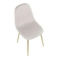thumbnail image 7 of Silver Orchid  Stone Gold Dining Chair - Set of 2 Beige Fabric Polyester, 7 of 7