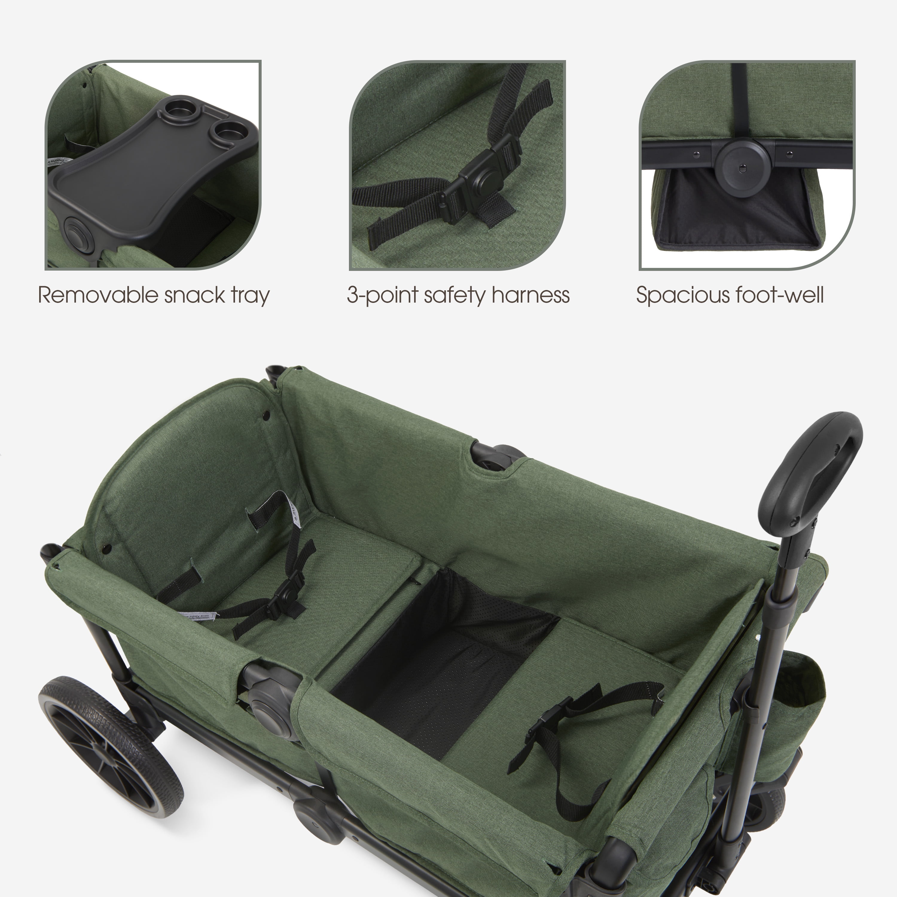 Evolur TrailBlazer Wagon Stroller, Green
