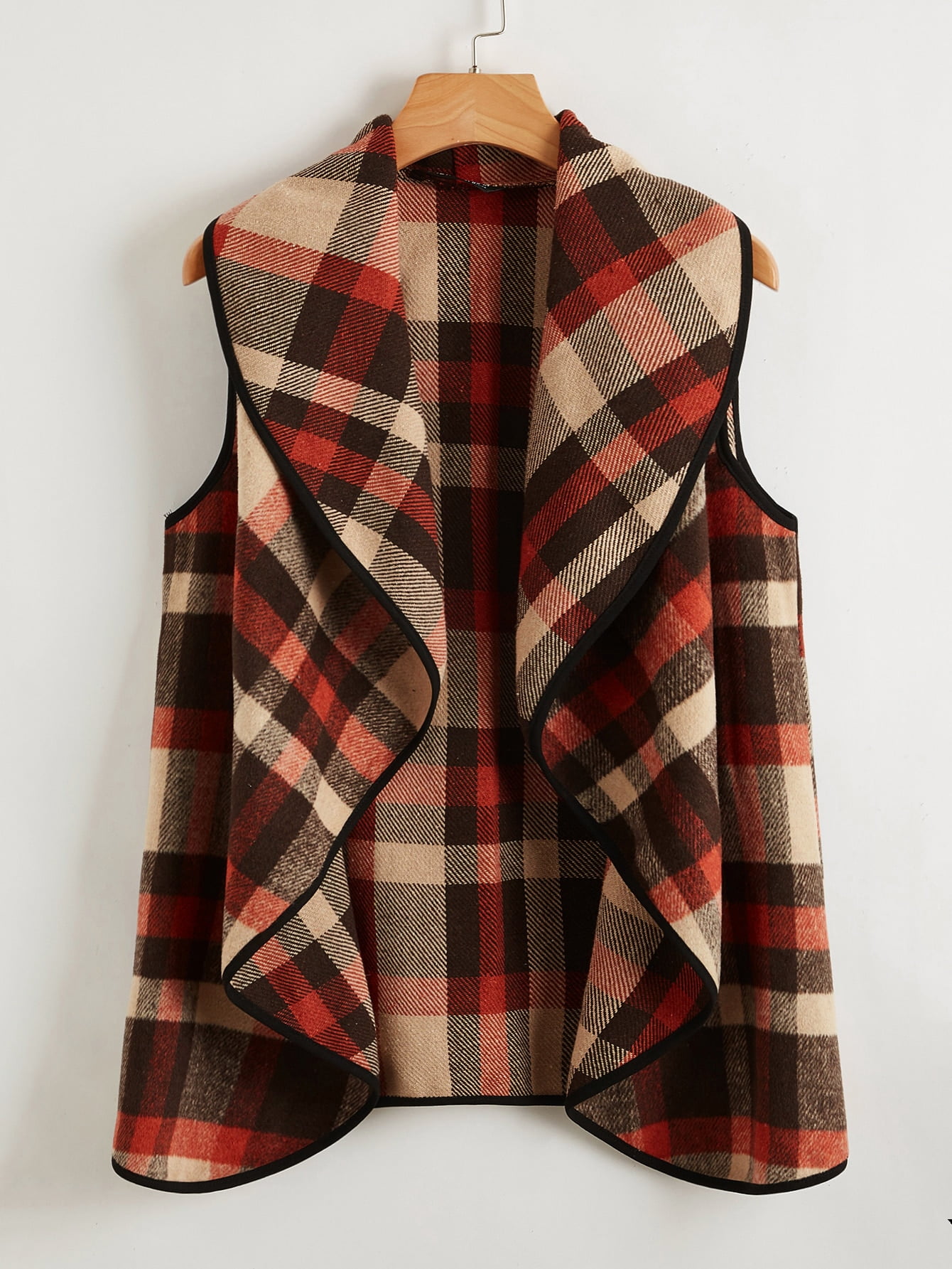 Women's Plus Size Waterfall Collar 