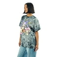 thumbnail image 3 of Kuromi, My Melody and Hello Kitty Puff Print Mushroom Scene Women's Black Cloud Wash Crew Neck Short Sleeve T-shirt-XL, 3 of 7
