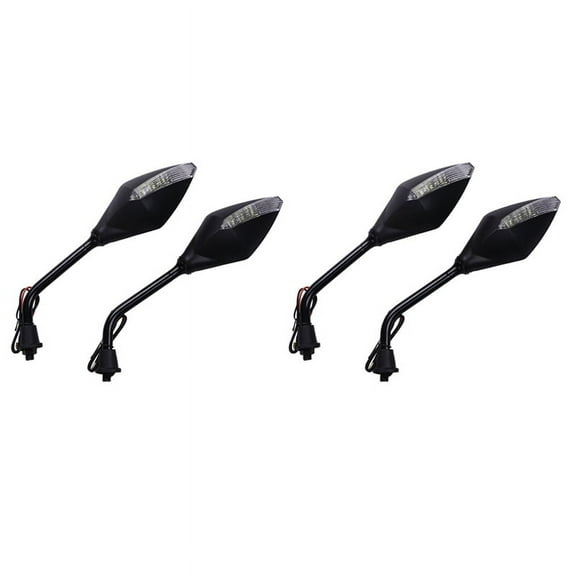 2 Pair Universal Motorcycle LED Turn Signals 5 Colors Available Motorcycle Rearview Mirrors Scooter Indicator Mirror