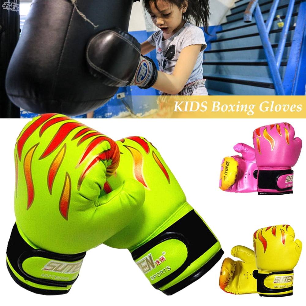 Professional Kids Boys Girls Sanda Boxing Gloves 8oz Youth Training Glove Useful 
