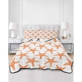 thumbnail image 3 of Orange Beach Starfish Twin Size Down Alternative Comforter, Lightweight Comforter Quilt Bedding Set with Pillow Shams Summer Ocean Nautical Coastal All Seasons Bed Comforter Duvet Insert 68"x86", 3 of 7