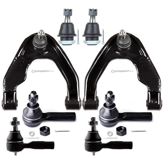 ECCPP 8PCS Front Suspension Kit for 2000-2004 for Nissan for Frontier 2000-2004 for Nissan for Xterra Upper Control Arm and Ball Joint Outer Tie Rod End