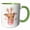 Green/White, variant on 3drose, a Chiweenie Easter Bunny Mix Between a Dachshund and a Chihuahua Dog, 11oz Two-tone Yellow Mug