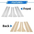 thumbnail image 4 of Unique Bargains 6 Pcs Door Pillar Window Trim for Hyundai Palisade 2020-2023 Plastic Front Left Right Anti Scratch Sticker Pillar Posts Cover Silver Tone, 4 of 7