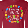 thumbnail image 4 of Inktastic I Love my Cousin Autism Awareness Long Sleeve T-Shirt, 4 of 5
