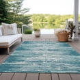 thumbnail image 6 of Addison Rugs Chantille Indoor/Outdoor Transitional Stripes Teal Washable Rectangle Rug, 2'6" x 3'10", 6 of 6