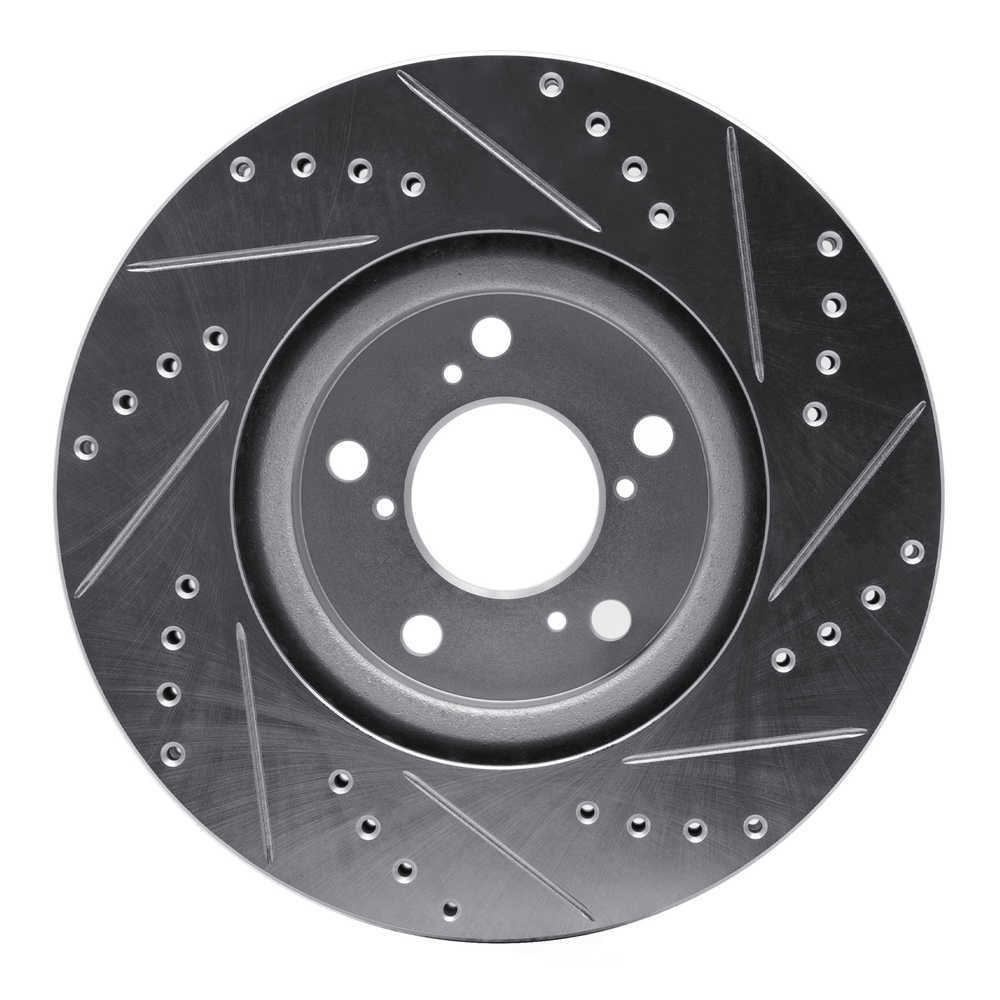 Dynamic Friction Company 631-59056L DFC Brake Rotor - Drilled And Slotted - Silver