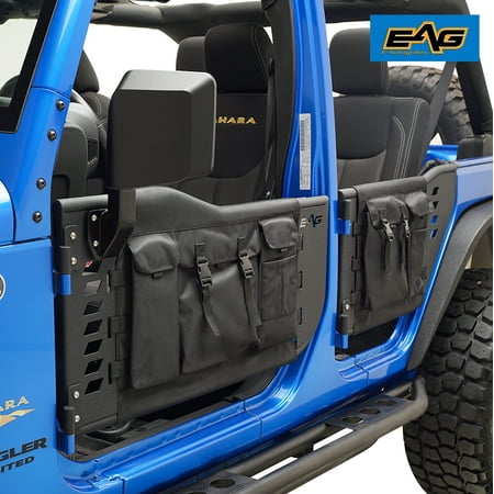 EAG Pocket Tubular Door with Side View Mirror Fit for 07-18 Wrangler JK 4 Door Only