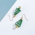 thumbnail image 4 of Pendientes en espiral de árbol de Navidad Adornos navideños femeninos, 4 of 5