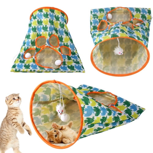 Cheers.US Cat Tunnels for Indoor Cats Interactive, Rabbit Tunnel Toys