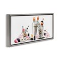 thumbnail image 3 of Stupell Industries Floral Makeup Collection Still Life Beauty & Fashion Painting Gray Floater Framed Canvas Art Print Wall Art, 25 x 11, 3 of 9