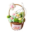 thumbnail image 2 of Beforeyayn Crochet Flower Basket, Washable For Kids Room For Toddler Parents, Playroom Shelf And Toy Box, Letting Toddler Play Without Worry Of Broken Glass., 2 of 6