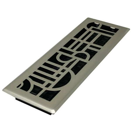

1PACK DecorGrates ADH414-NKL Floor Register 4 X 14 Plated Nickel