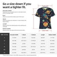 thumbnail image 2 of Yiaed Space Print Mens Short Sleeve Tight Fit T-Shirt, Crewneck Casual Tee-Small, 2 of 5
