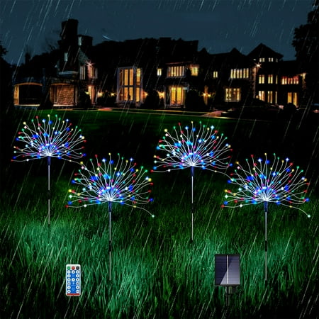 

Ktcina 120LEDs Solar Light 8 Modes Solar Firework Lights IP65 Waterproof Twinkling Stake Light for Patio Yard