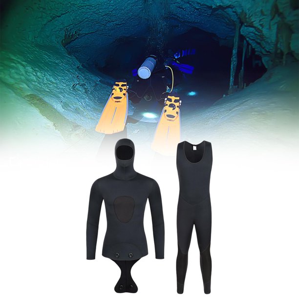 Hombres traje de natación superior con capucha mantenga cálida protección solar mujeres hombres M