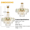 thumbnail image 2 of KPIBEST 3-Tier Modern Electric Crystal Hanging Round Chandelier, 2 of 12