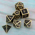 thumbnail image 2 of MERIGLARE 7Pcs Polyhedral Dice RPG Board Table Game Dices - Black, 16mm, 2 of 7