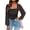 Black, variant on Womens Square Neck Mesh Long Sleeve Tops Double Lined Dressy Business Casual Blouses Shirts 2026 Fall Outfits Army Green Large