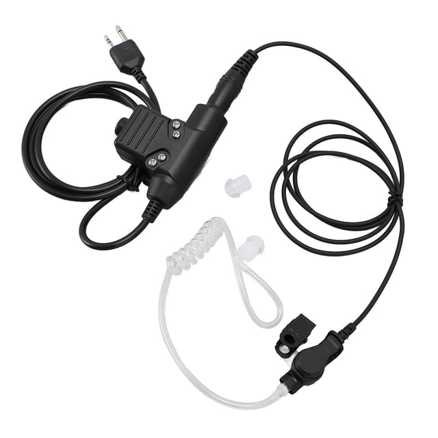 Auricular Con Micrófono De Garganta Con Radio De 2 , Auricular Con Micrófono De Radio De 2 , Ajustable, Resistente Al Agua, Resistente Clip Giratorio De 360