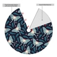 thumbnail image 2 of Rateoe Glowing Butterfly Print Christmas Tree Skirt 48" for Xmas Holiday New Year Party Circle Tree Mat Ornaments Decoration, 2 of 7