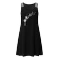 thumbnail image 4 of TAIAOJING Women's Bohemian Floral Printed Dress Casual O Neck Printing Vest Lace Sleeveless Swing A Line Beach Mini, 4 of 4