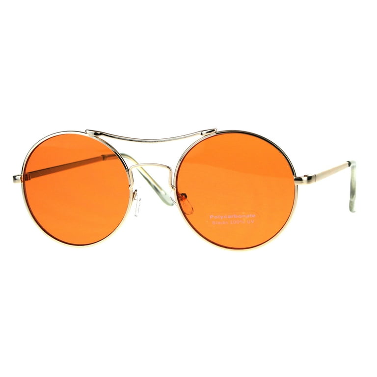 Pop Color Hippie Groovy Circle Round Lens Top Bridge