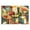 Abstract Design Of Bottles & Glasses, variant on Rectangular Placemat Set 12'x18' Exquisite Print Durable & Heat Resistant Vibrant Colorful Flamingos