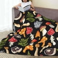 thumbnail image 5 of Mushroom Blanket Soft Warm Mushroom Throw Blanket for Couch Lightweight Cozy Mushroom Lovers Bed Blankets & Throws for Living Room Decor Mushroom Gifts for Kids Adults (Mushroom, 80"x60"), 5 of 6