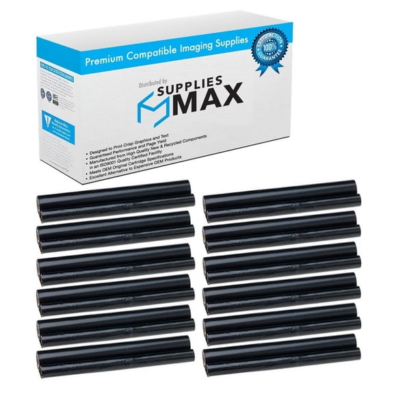 PrinterDash Compatible Replacement for Sharp UX-A255/A260/UX-P100/P115/P200 Fax Imaging Film (12/PK-150 Page Yield) (FO-5CR_6PK)