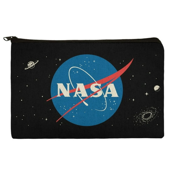 NASA Official Meatball Logo Pencil Pen Organizer Zipper Pouch Case