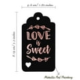 thumbnail image 5 of Inkdotpot Love Is Sweet Wedding Bottle Tag Real Rose Gold Foil Favor Hang Tags 50 Pack, 5 of 6