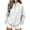White, variant on Women's Half Zip Pullover Sweatshirt Oversized Long Sleeve Mock Neck Casual Top with Collar Solid Color Relaxed Fit Fleece Jumper