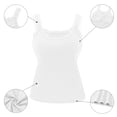 thumbnail image 4 of WCJM Casual Tank Tops for Women with Built In Bras Lace Trim Spaghetti Strap Cami Padded Sleeveless Ribbed Shirts Sleeveless Tanks Crew-Neck Camisoles, 4 of 6