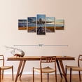 thumbnail image 3 of Elephant Stock Airplane Liftoff Wall Art - Horizontal Multi Panel Canvas - 5 Pieceliving Room Wall Decor - Photography Transportation Multi Panel - Gray And Silver Decor - 74" x 34", 3 of 8