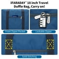 thumbnail image 3 of IFARADAY Durable Lockable Weekender Travel Bag with Compartments, Airline Approved Personal Item, 18x7x13.5, Blue, 3 of 5