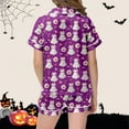thumbnail image 5 of CONFREE Unisex Kids Halloween Pajamas Set Short Sleeve Cartoon Pumpkin Ghost Sleepwear Tops Pant Hallowmas Pjs for Toddler Boys Cozy Jammies, 5 of 5