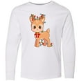 thumbnail image 3 of Inktastic Cute Christmas Reindeer with Christmas Lights Long Sleeve Youth T-Shirt, 3 of 5