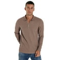 thumbnail image 5 of GIRUNS Men's Polo Shirts Waffle Knit Long Sleeve Quarter Zipper Polo T Shirt Casual Tee, 5 of 6