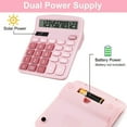 thumbnail image 2 of Cute Kids' Desktop Basic Calculator - Dual Power: Solar & Battery Operated - 4 Basic Functions & Essential Financial Calculations - Large Buttons & 12-Digit Large Display - Ideal for Office, Home, 2 of 6